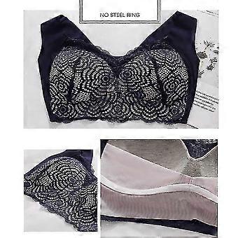 Linfvitia Desintoxicación Y Modelado Potente Sujetador Lifting, Encaje Comodidad Sujetador Sin Aros Talla XL Negro Blanco