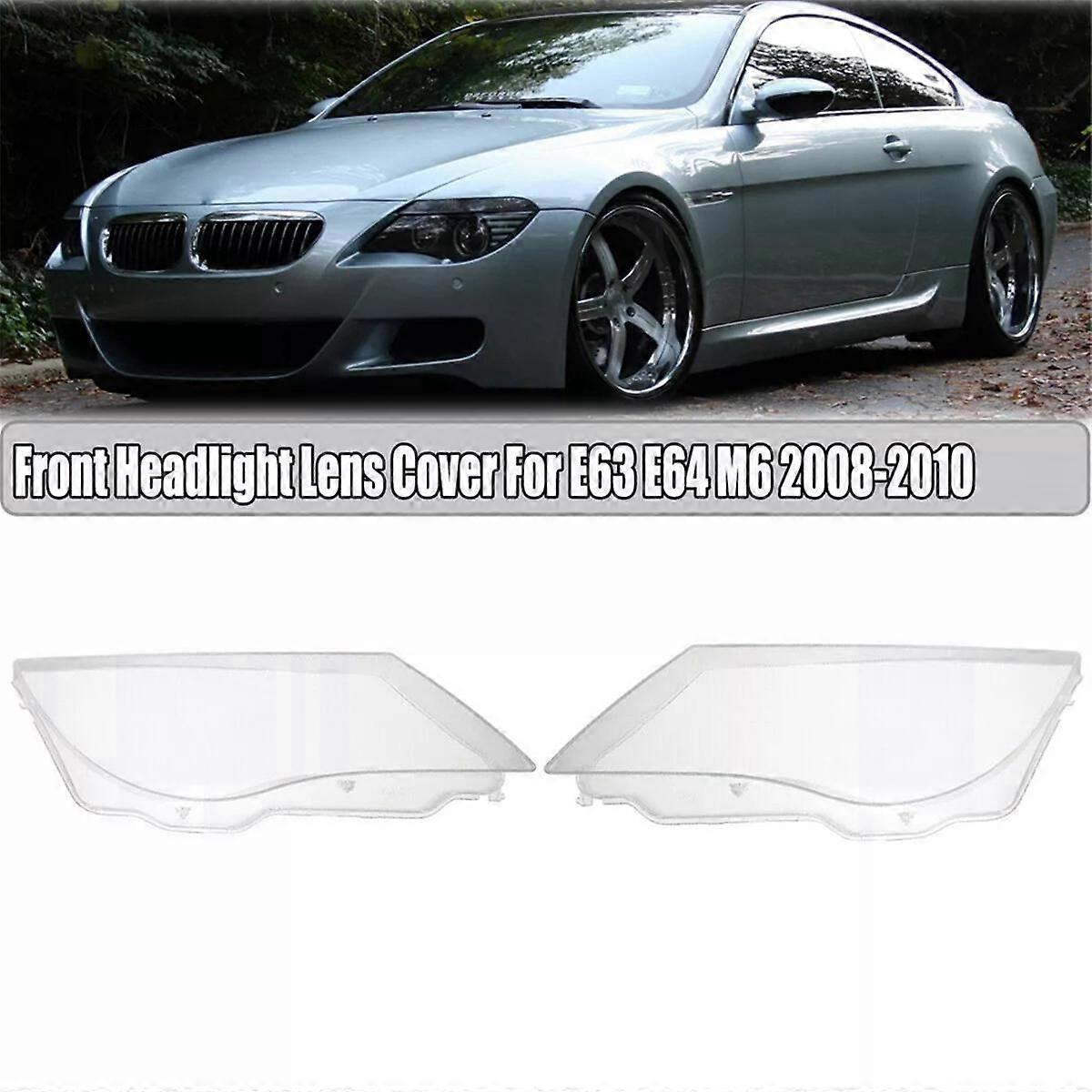 Clear Headlight Lens Cover Replacement Left & Right for E63 E64 M6 2008-2010 63127186815, 631271868