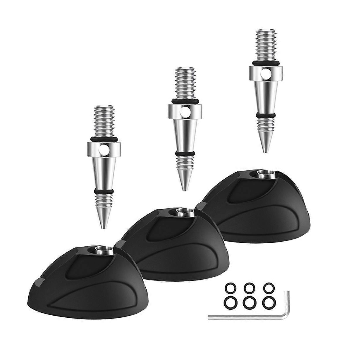 3Pc Universal Tripod Flexible Feet Pad Non Slip Tripod Monopod Pad Replacement with 3/8 Inch Screw for Greater Stability