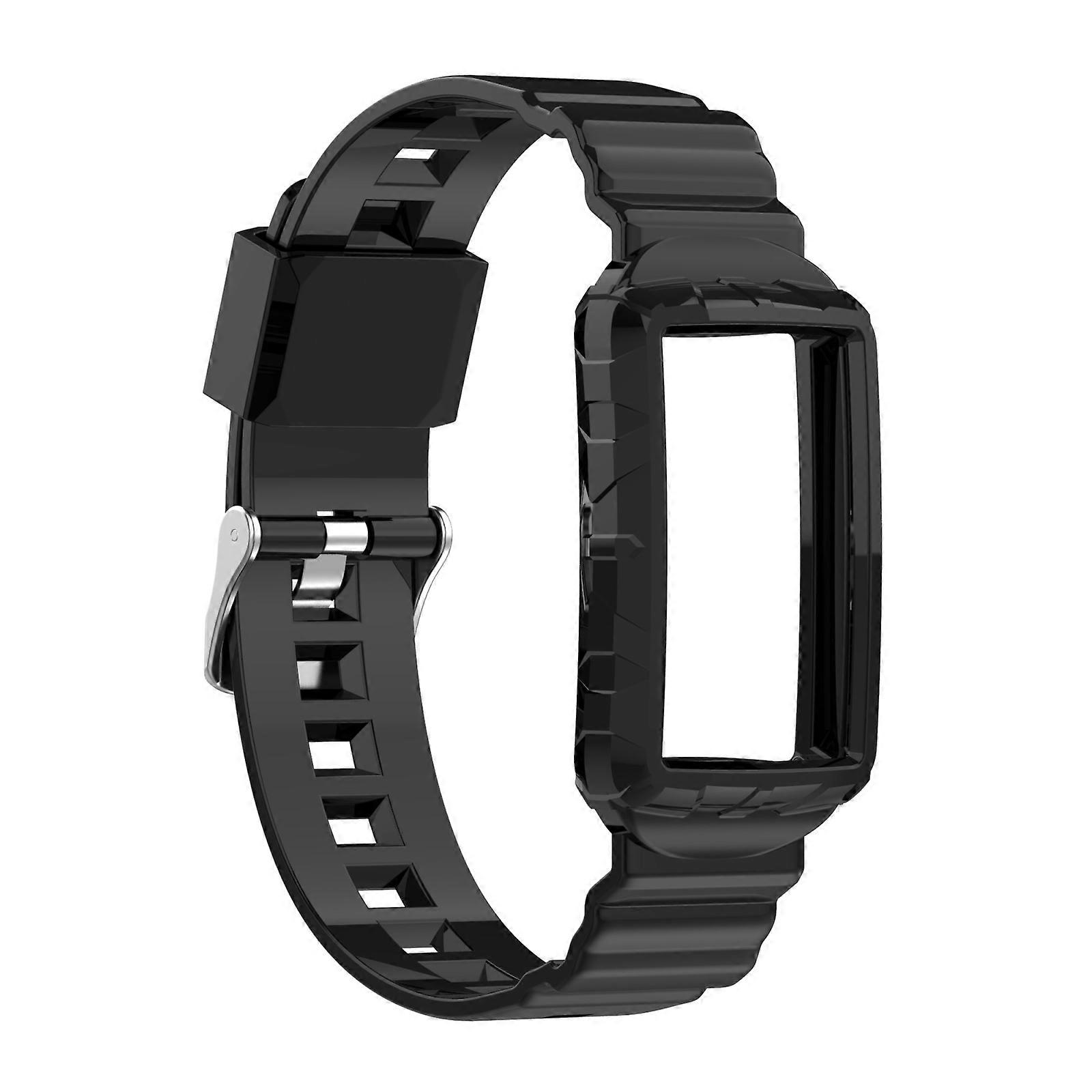适用于 Fitbit Charge 3 SE 硅胶单体防弹衣表带