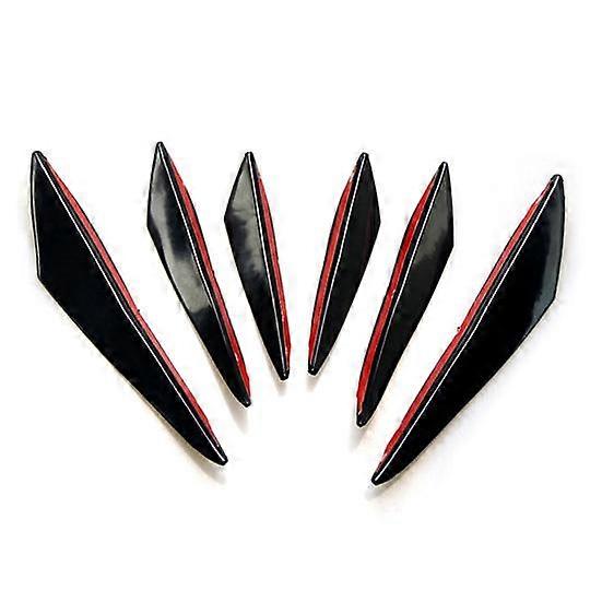 6 Pcs Convenient Decorative Scratch-resistant Car Bumper Fins Good Toughness Protectors Accessories