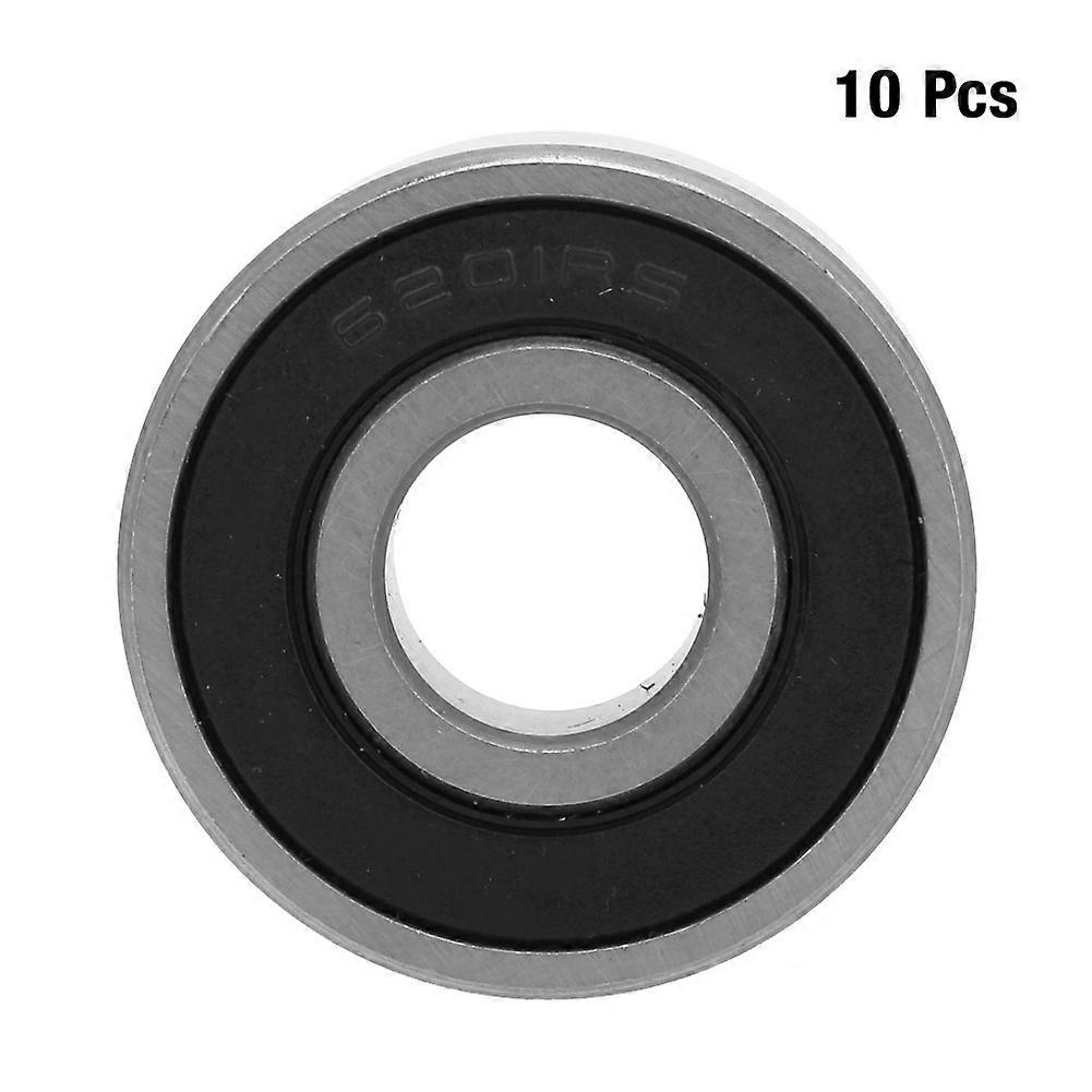 10pcs 6201-2rs 12x32x10mm διπλής πλευράς σφραγισμένα βαθιά ρουλεμάν χάλυβα αυλακιού