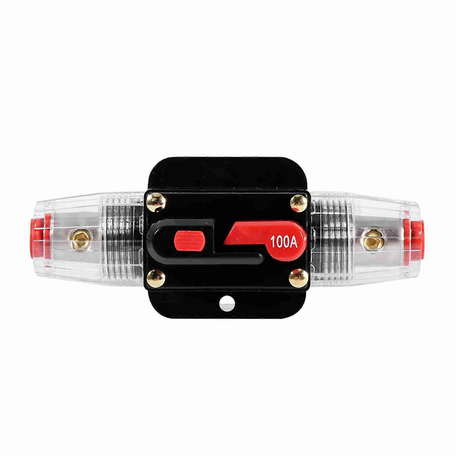 Automotive Marine Audio Power Circuit Breaker High Voltage Automatic Reset Fuse Holder 100A Waterproof Durable Plastic Housing Compact Design for Elec