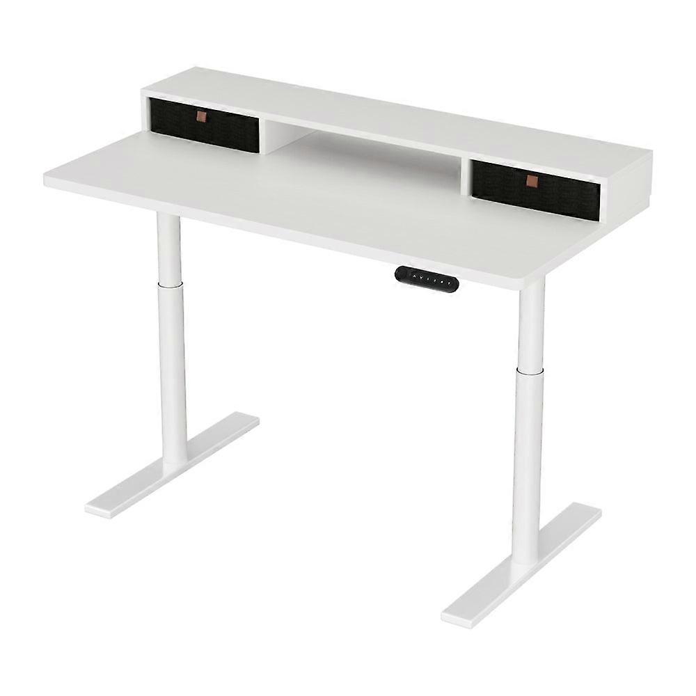 Artiss Electric Standing Desk With Storage Rack Shelf Drawers White 120Cm Standing Desks