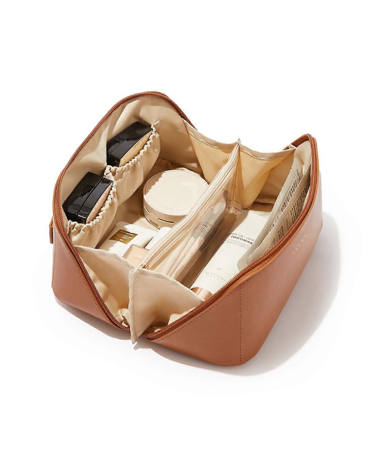 Makeup Bag for Travel Toiletry - Waterproof Cosmetic Organizer with Multiple Compartments, Large Capacity, Stylish Design