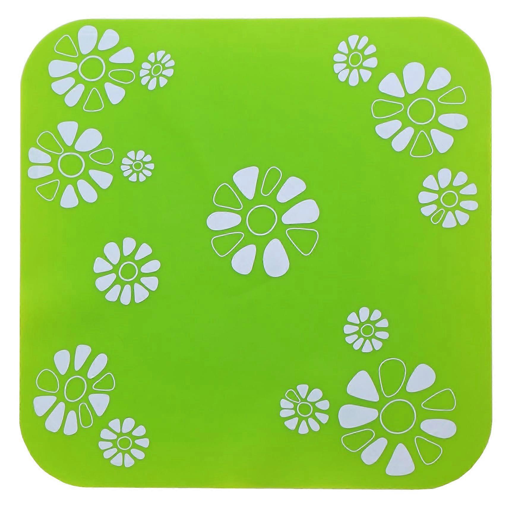 13.4-Inch Waterproof Non-Slip Silicone Pet Feeding Mat with Flower Design - Durable Bowl Pad for Dogs and Cats
