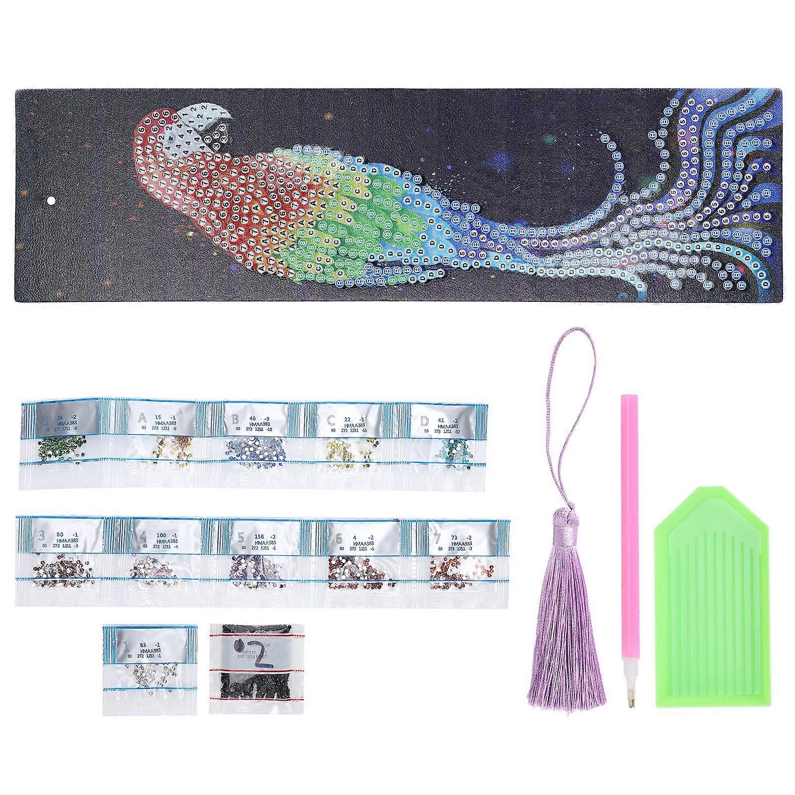 DIY Diamonds Painting Bookmarks Tassel Bookmark for Home Office School DIY MakingBird Pattern