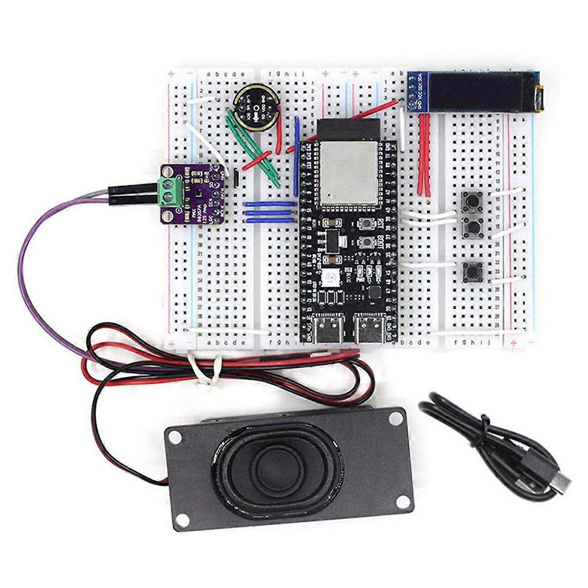 For DeepSeek Xiaozhi AI Voice Chatbot Kit Breadboard 0.91 Inch Finished Product ESP32-S3 N16R8 Development Board