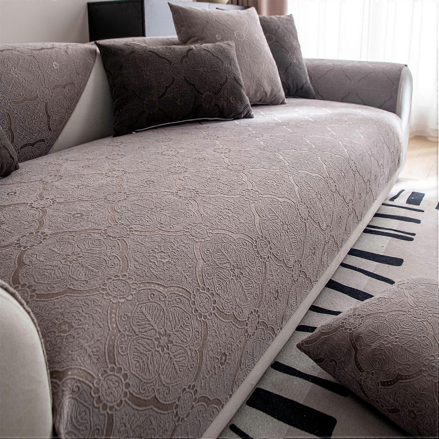 Jacquard Vattenavvisande Soffa Sofföverdrag Anti-Scratch, Anti-Slip Sofföverdrag för Vardagsrum Soffstol Skydd Skydd