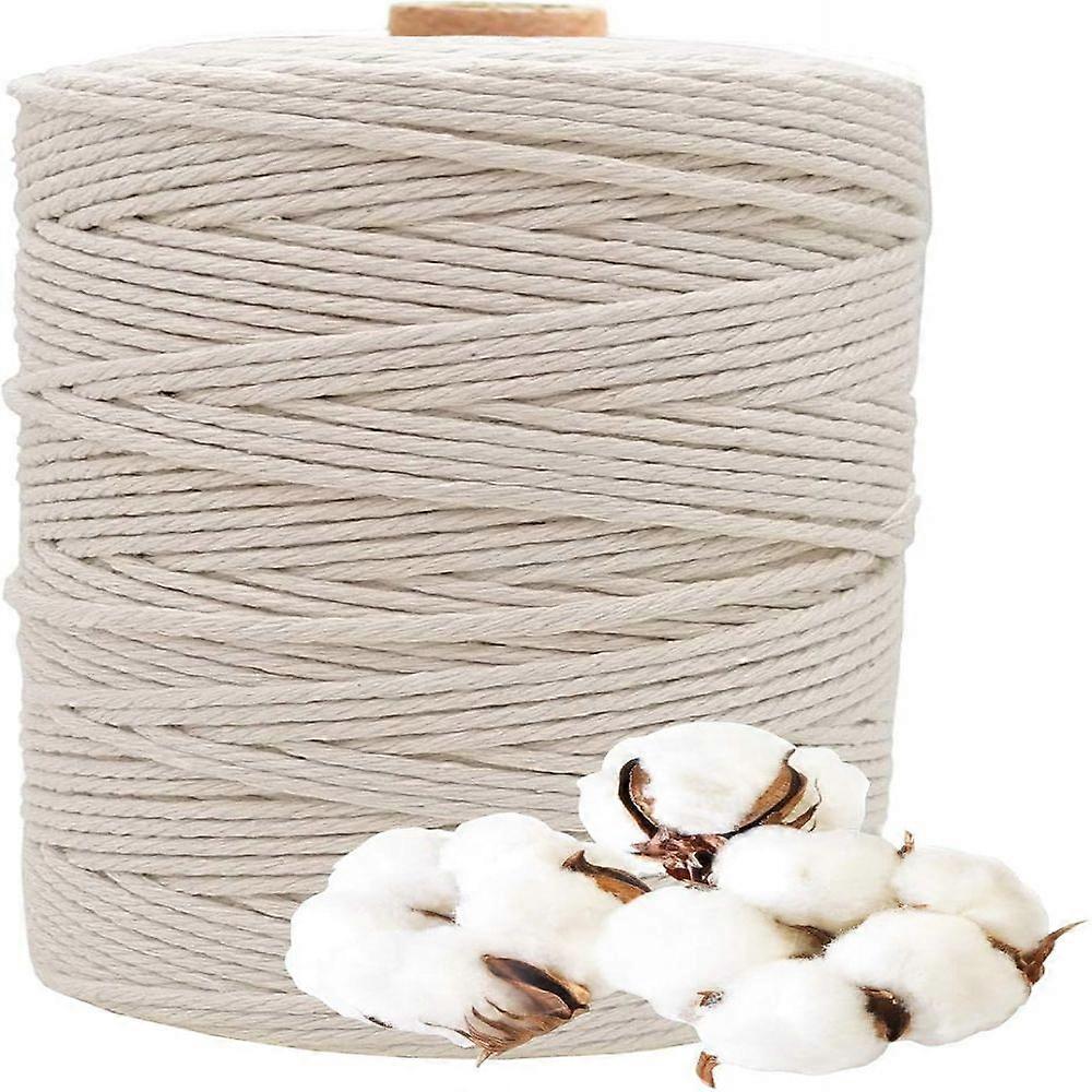 Natural Macrame Cord, Soft Durable Macrame Rope For Easy To Work With Home Decor, Creativity Endless Possibilities With Quality Cotton Fiber, Artisan