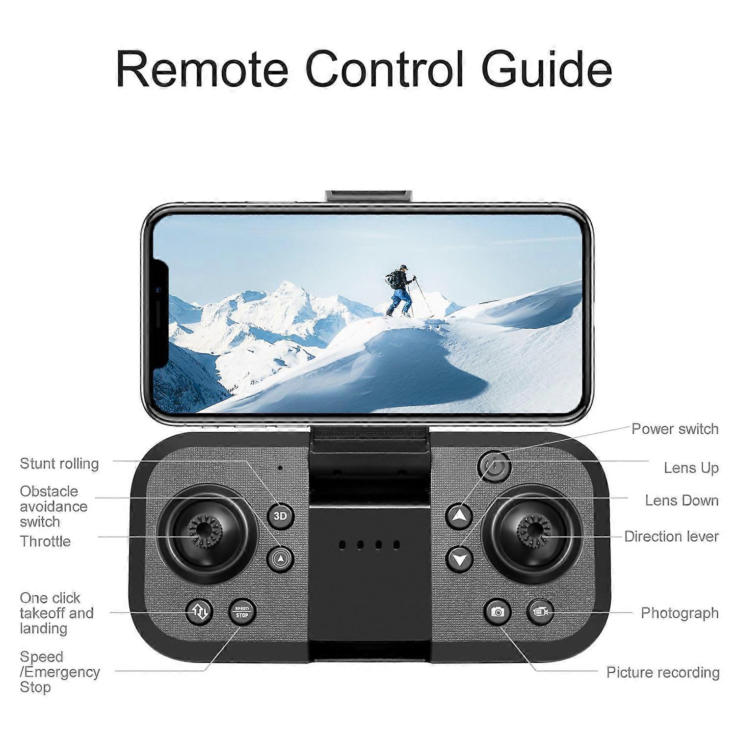Remote Control Quadcopter with Camera 8K Dual Camera Remote Control Plane with Function Brushless Mo