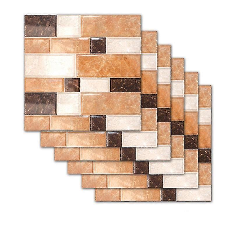 Kitchen Decoration 3D Stereo Tile Stickers (D, Style) 6 Pieces