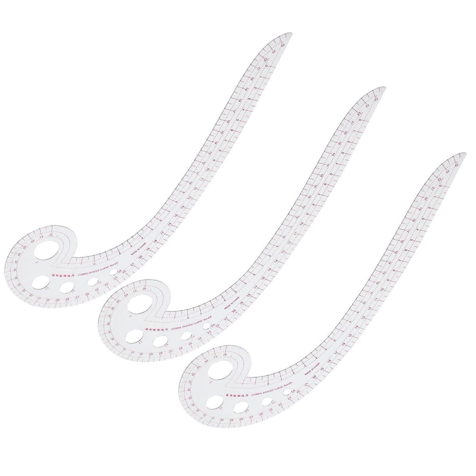 3-pack curve ruler multifunctional clothing grading embroidery sewing supplies
