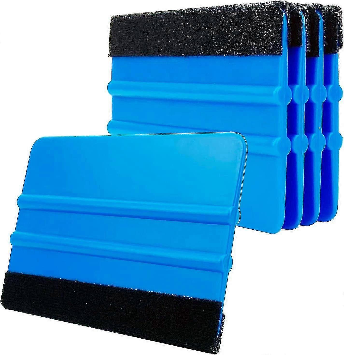 5pack Vinyl Wrap Squeegee Decal Applicator Felt Edge Squeegee Car Window Tint Scraper Tool - 4inch