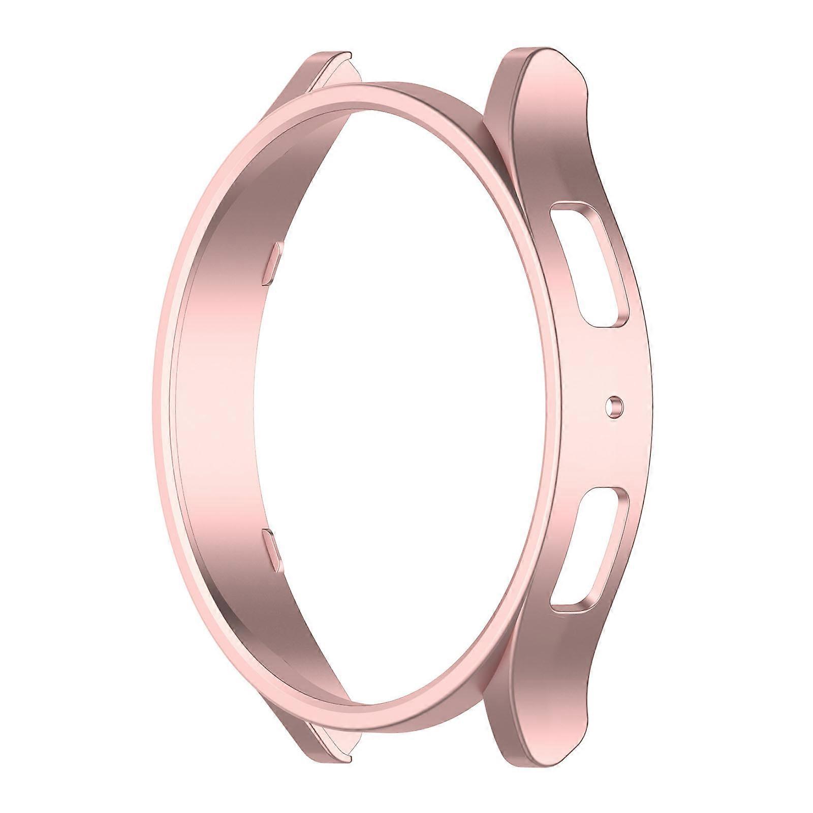 Watch 6 40mm/44mm Sert PC Tampon için Ekran Koruyucu Kılıf Kılıf Koruyucu Kapak Kılıf Gül Altın