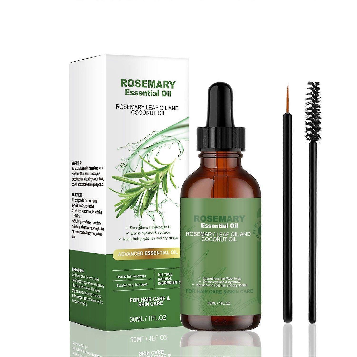 髪の成長のためのローズマリーオイル、天然有機ローズマリーエッセンシャルオイル、抜け毛を改善し、頭皮に栄養を与え、スキンケア、まつげ、眉毛、顔、ボディマス