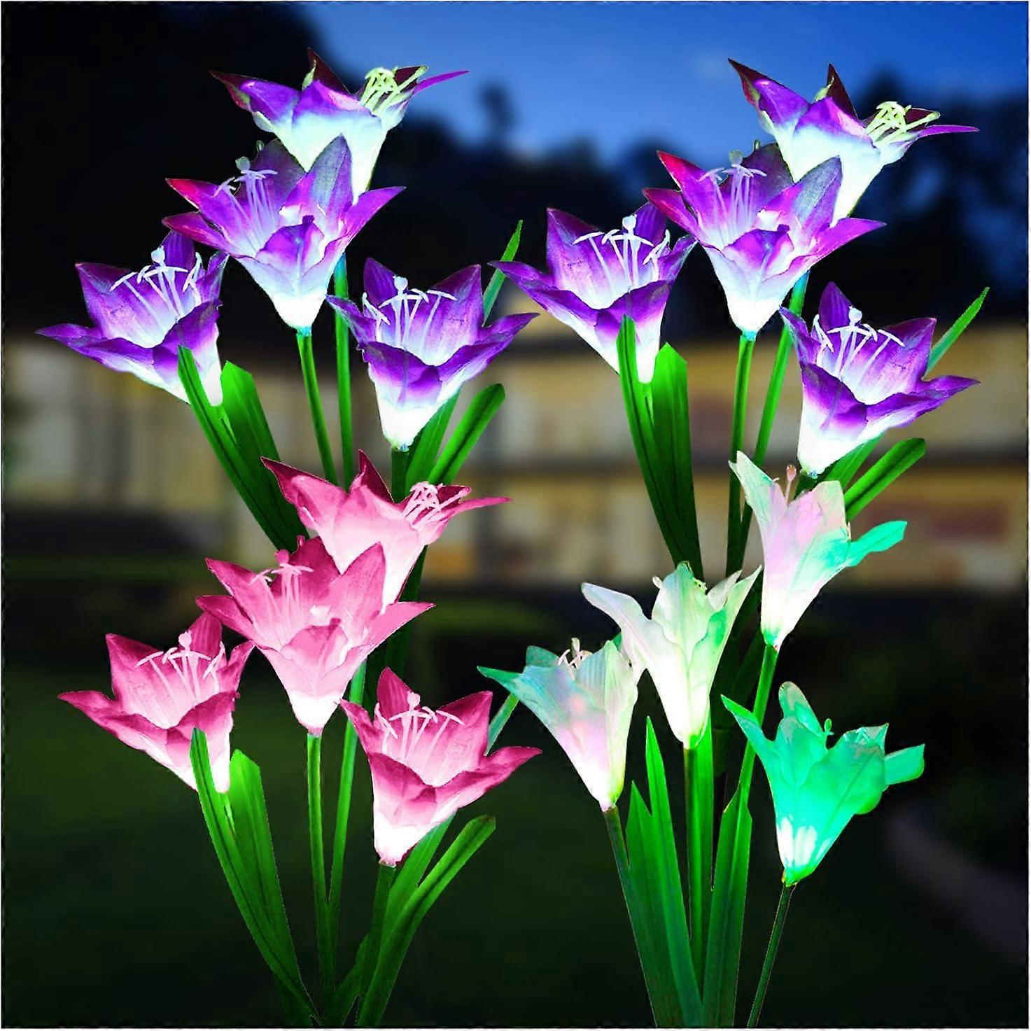 Garden Stake Lights, Solar Powered, Multi Color LED