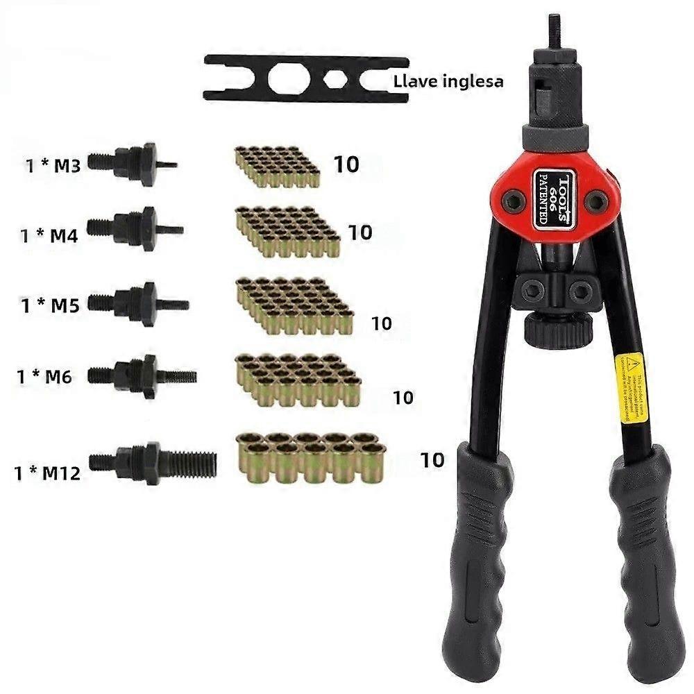 Aideepen Crochet Tool Interchangeable Mandrel and Tanged Nut Drilling and Crochet Tool M3-M12 Pieces