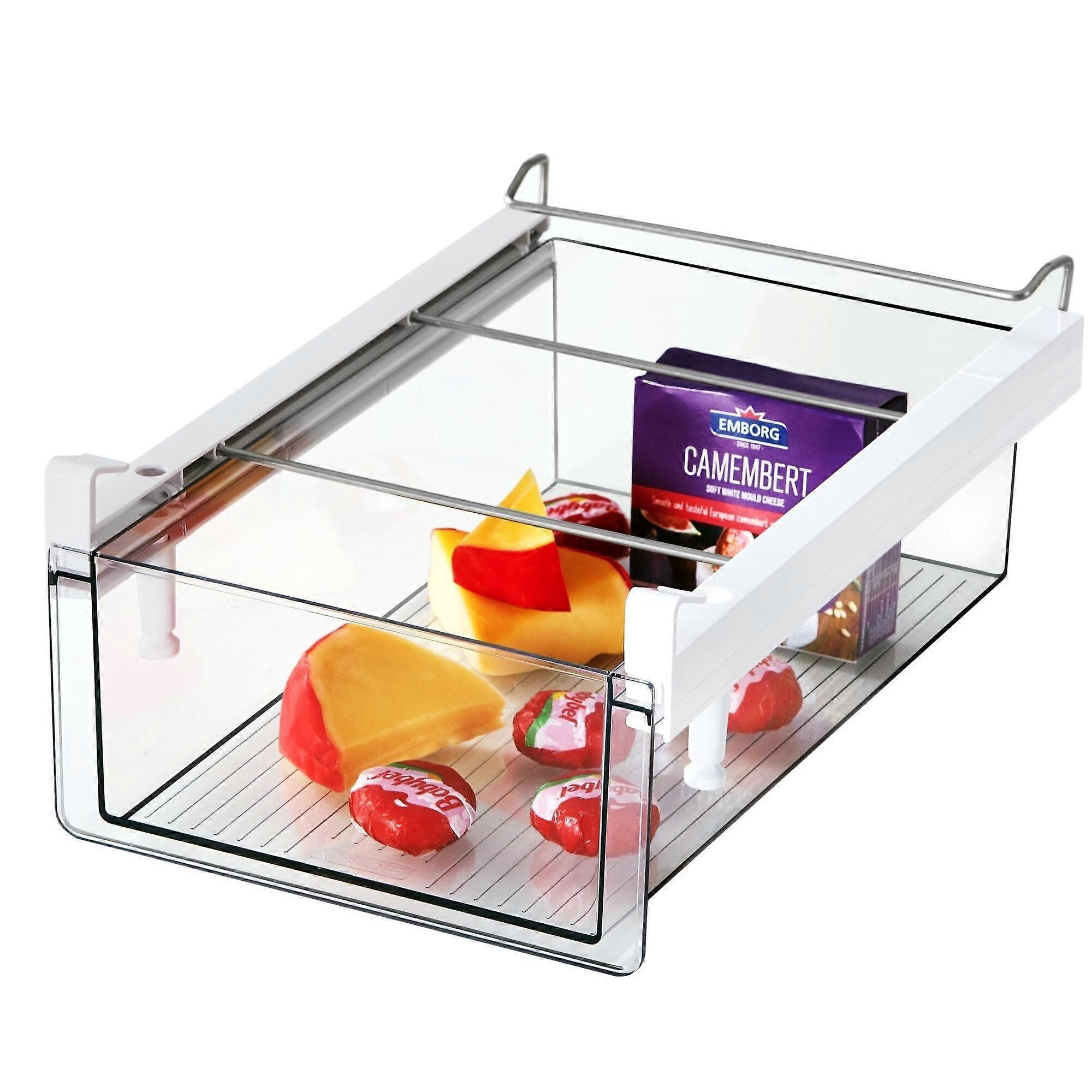 Raising Refrigerator Drawers XL - Removable Handle Drawer for Adjustable Refrigerator Storage Boxes