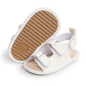 Bambino Sandalo Ragazzi Scarpe Estive Scarpe Con Suola In Gomma Genere Neutro Prewalker Scarpe per Infanti 0-2Y Bambino Scarpe Comode Bianco