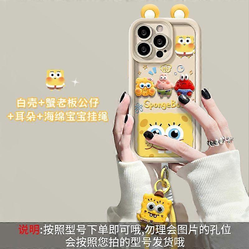 For Apple mobile phone case Spongebob Squarepants doll lanyard