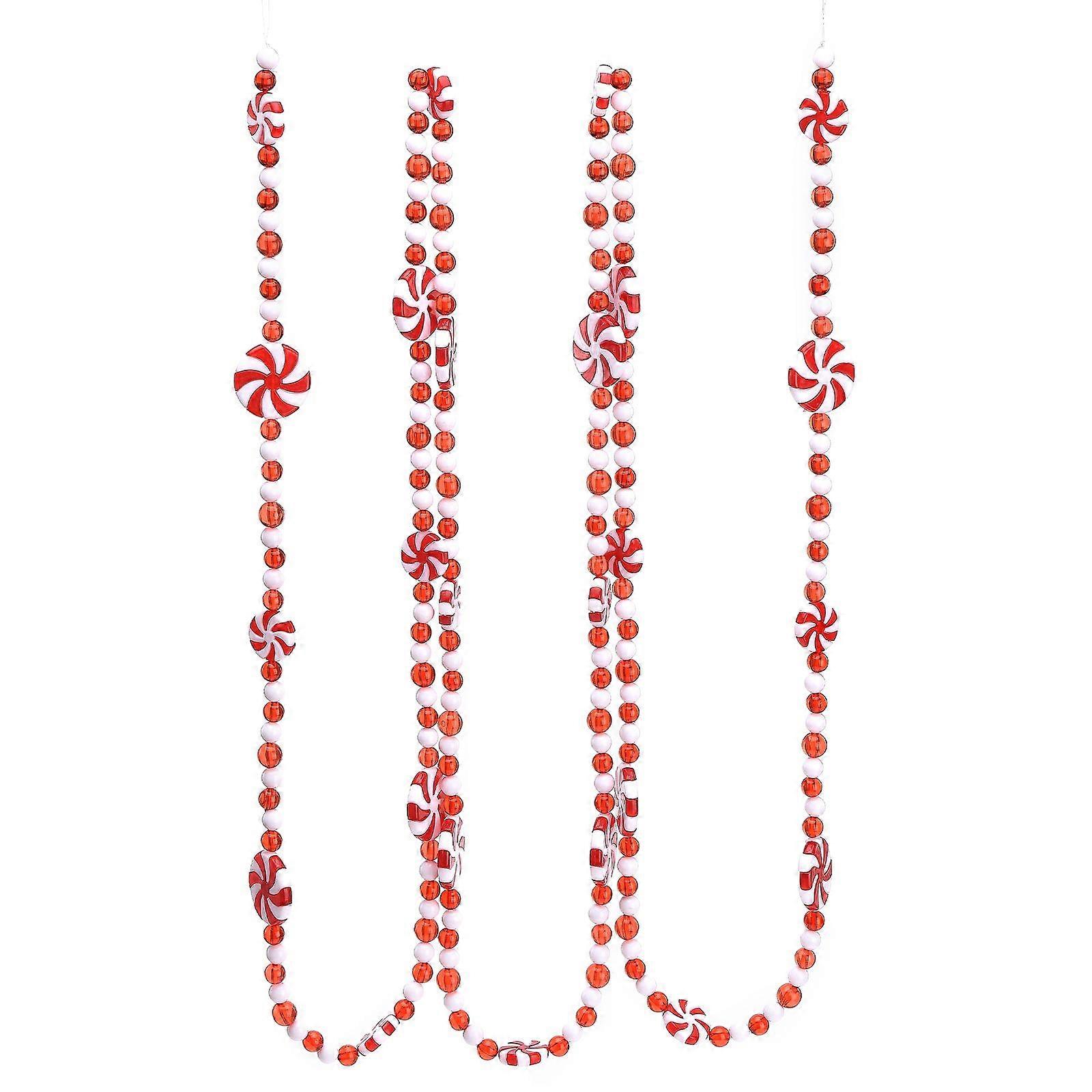 Christmas Candy String with Pinwheel and Peppermint Rattan Decoration