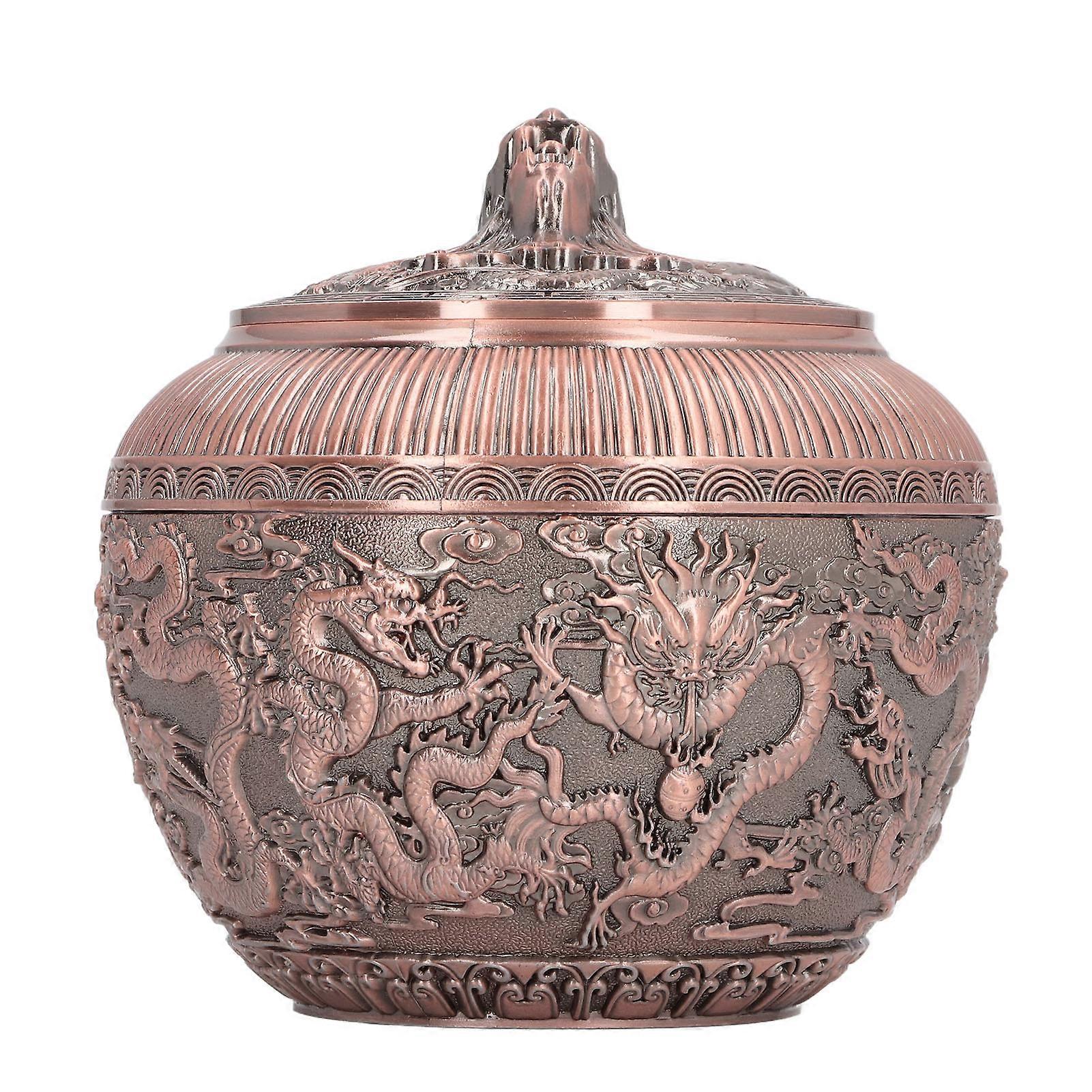 Boîte à thé en métal, récipient hermétique pour sachets de thé, exquise boîte à thé en bronze pour sucre et sel, grande taille, cuivre rouge