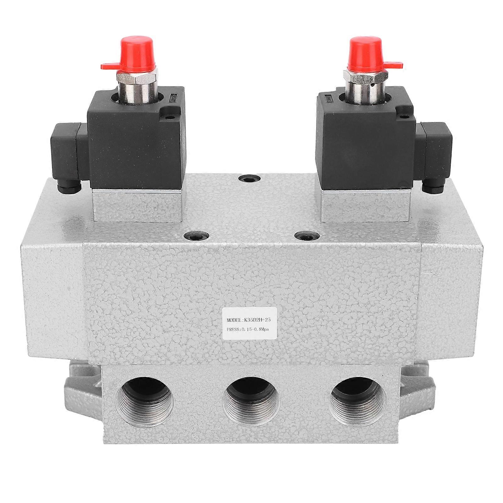 Sole Valve for Air Dual Coil Electronic Control 3‑Position 5‑Way G1in 0.15‑0.8Mpa K35D2H-25