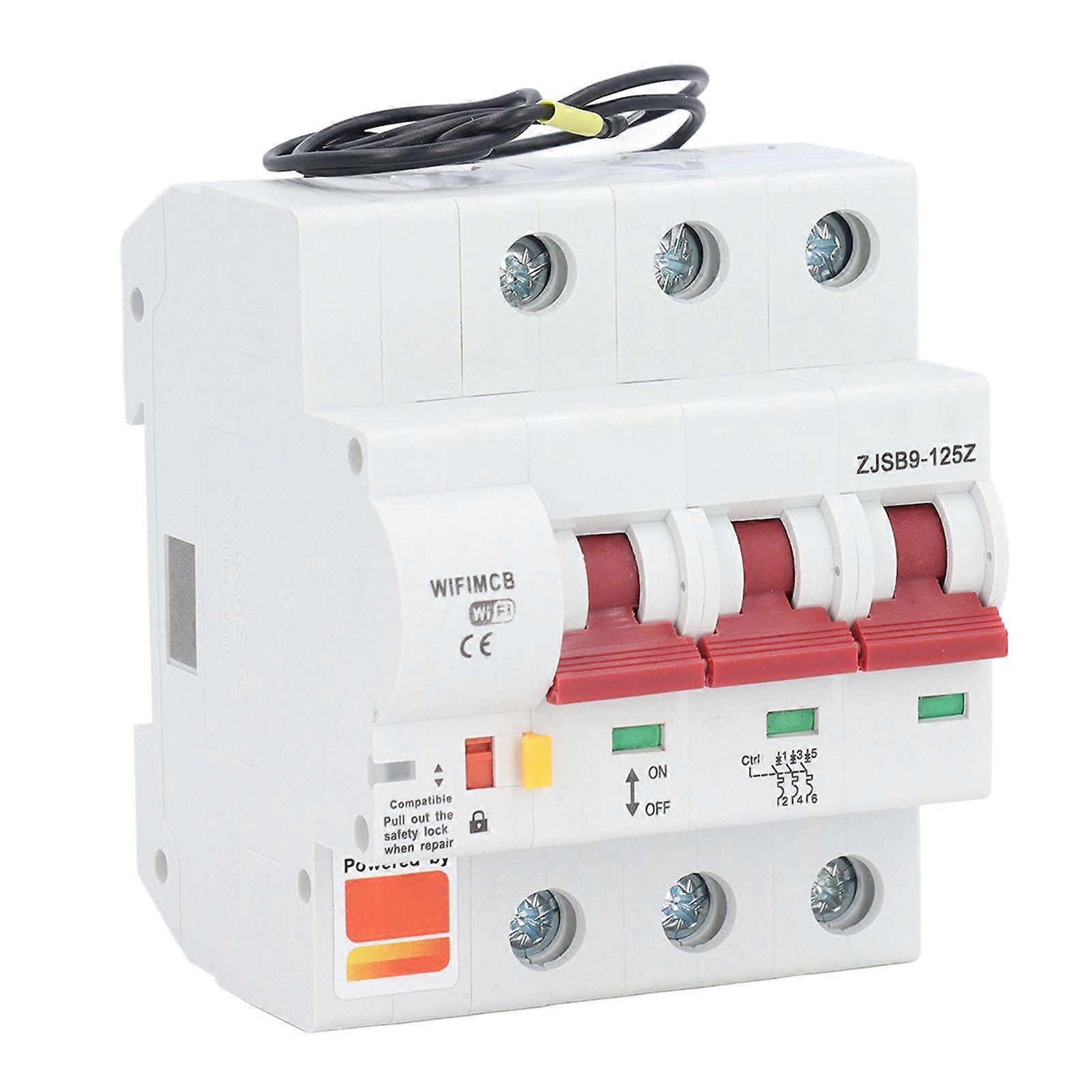 Smart WiFi Circuit Mobile APP Remote Control Bluetooth 3P IQT Smart Miniature Circuit Breaker 80A