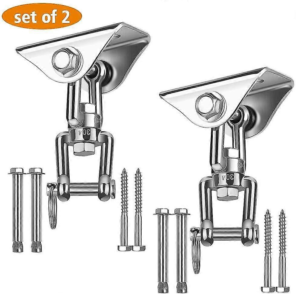 الشماعات سوينغ الثقيلة تعليق السنانير ، 360 تدوير السنانير سوينغ مع 4 برغي / 4 مسامير التوسع لمجموعة خشبية ملموسة