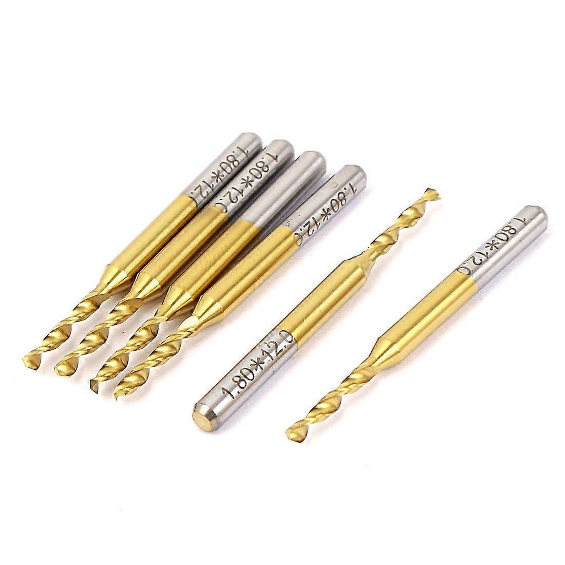 IIVVERR 1.8mm Tip TiN Coated Carbide PCB CNC Micro Drill Bits Woodworking Tools 6 Pcs