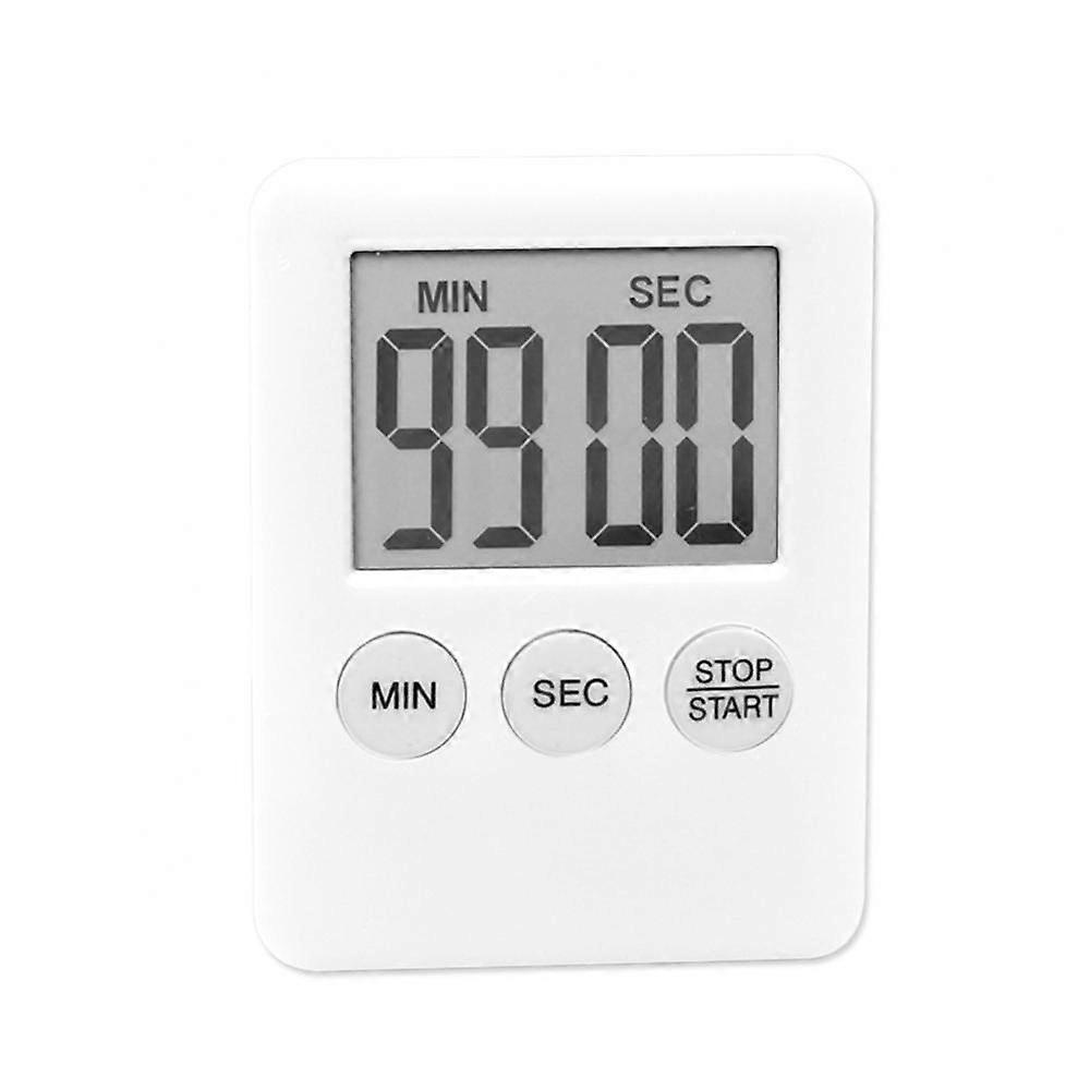 Precise Multi-Use Study Timer Plastic Stable Shockproof Digital Timer For Student(White)
