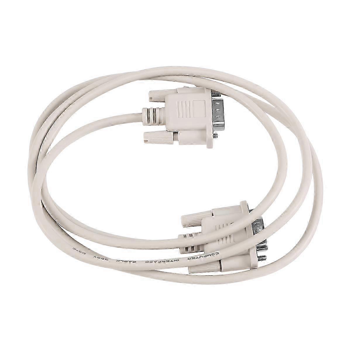 Light Gray Adapter Cable with 1.4M RS232 DB9 9 Pin Male to VGA Video 15 Pin Male Connector