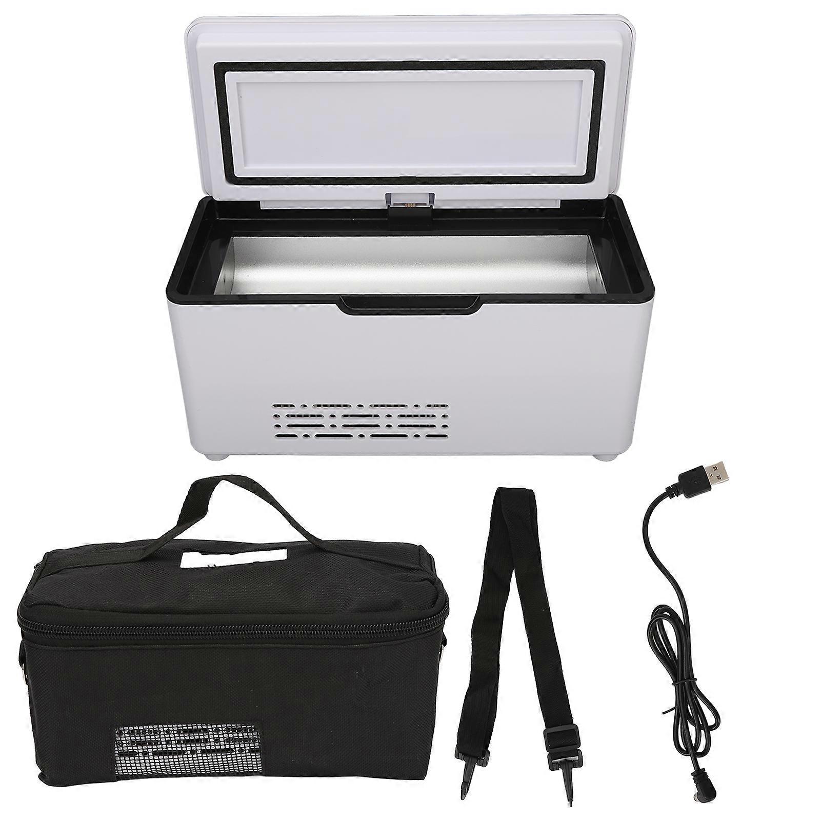 Portable Insulin Cooler Case USB Mini Constant Temperature LED Display Car Medicine Refrigerator Button Type