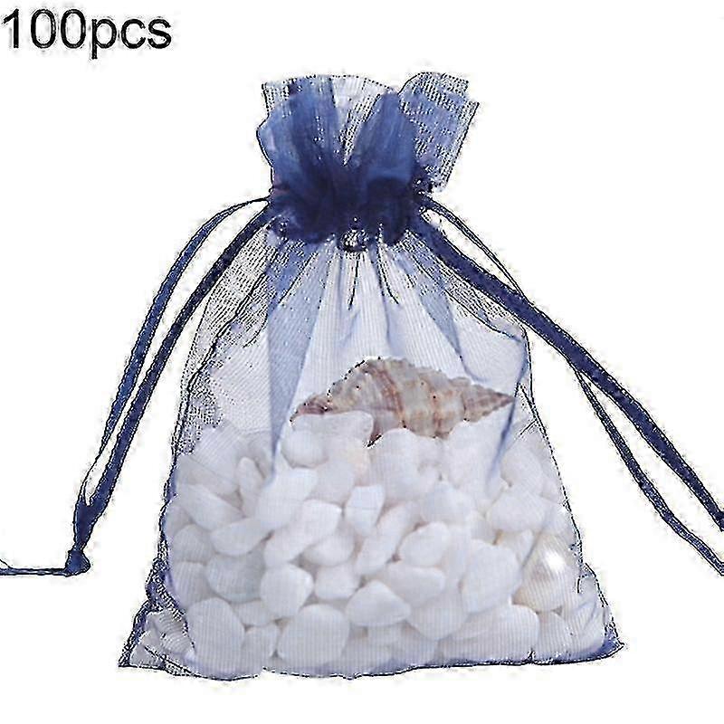 100pcs Yarn Gift Bag Wedding Candy Lucky Pouch Storage Container Solid Color