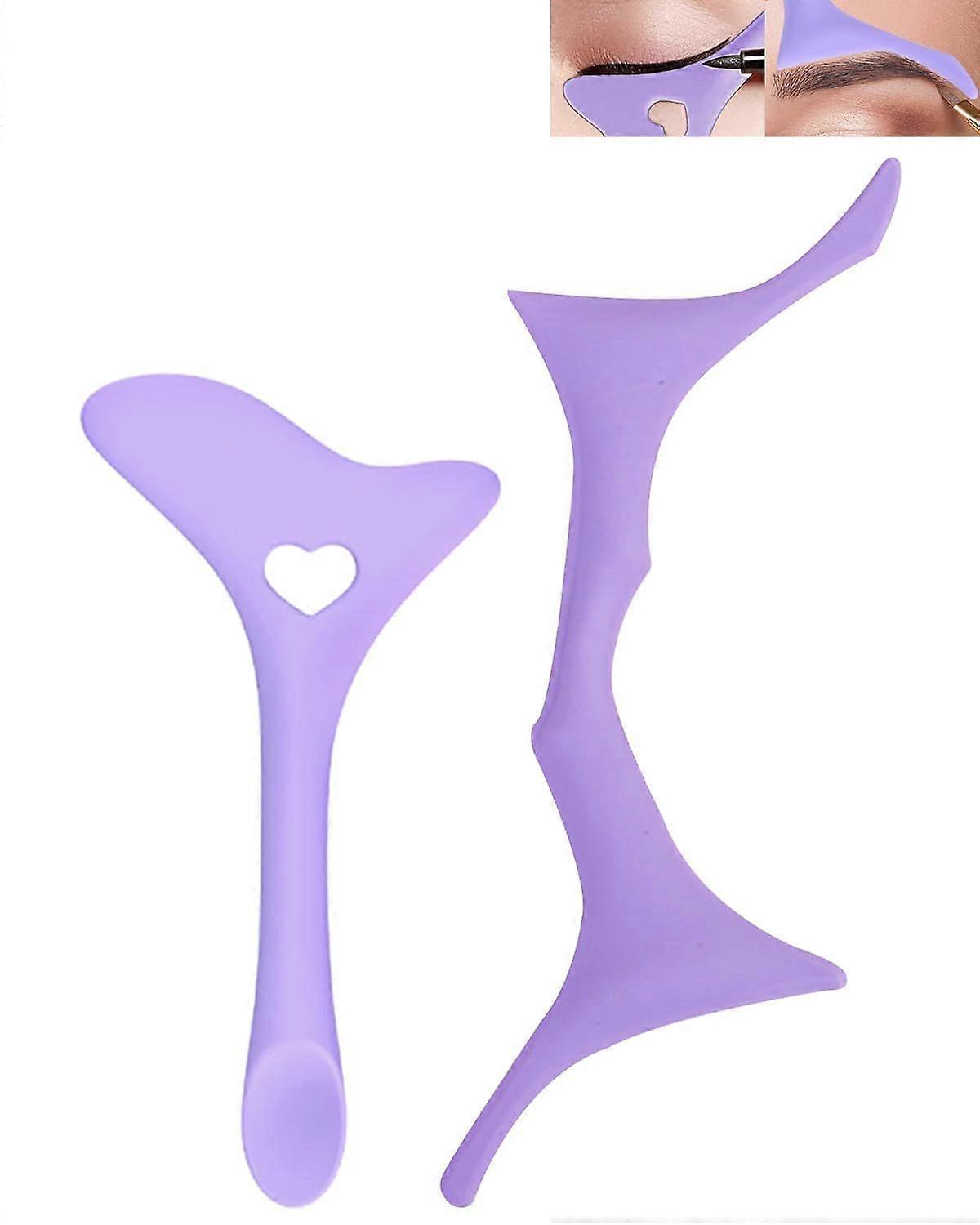 2025LatestModelSilicone Eyeliner Eyebrow Shaping Stencils-5 in 1 Winged Tip Eyeliner Aid & 6 in