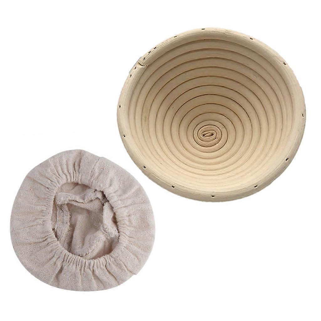 Banneton Bread Proofing Basket Sourdough Brotform Natural Rattan Basket for Bread Baking Includes Cloth Liner 30*8CM