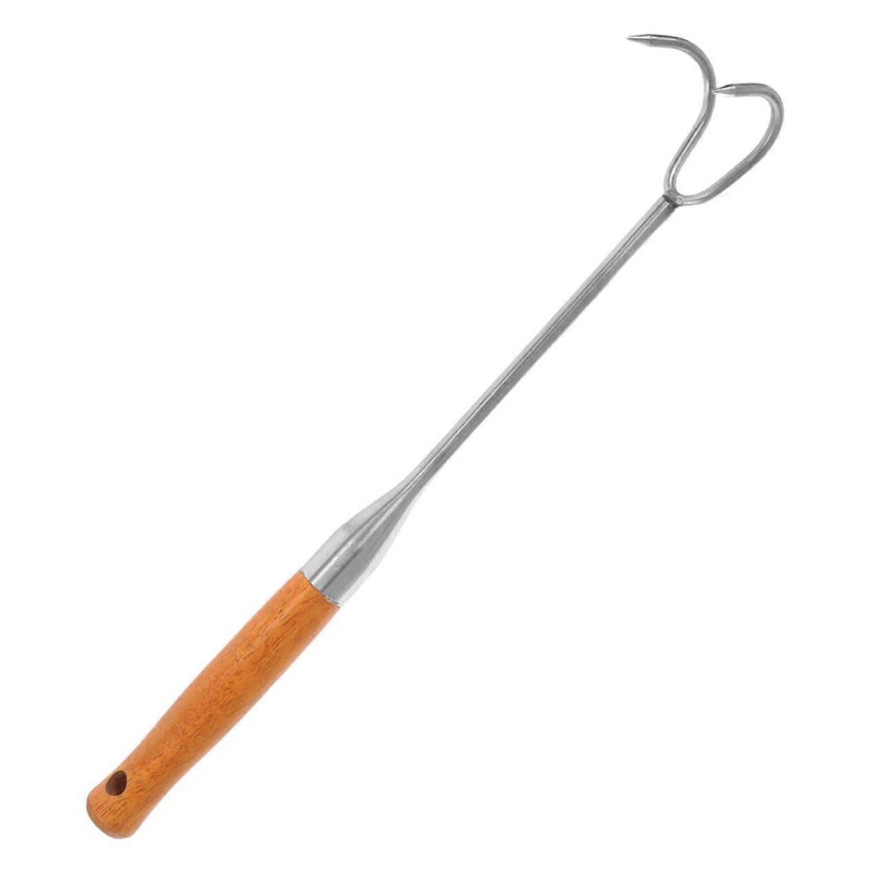 Meat hook flipper Foodflipperhooks Heavy Cooking Rotate food Steak flipper Wood