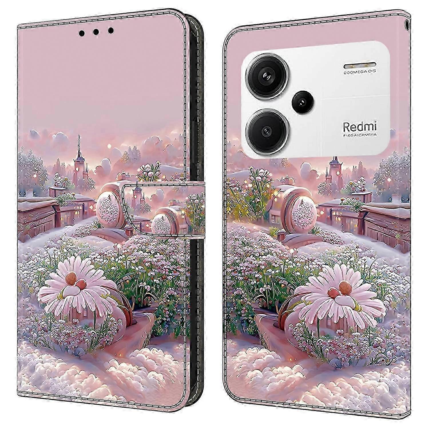 For Xiaomi Redmi Note 13 Pro 5g Case Pattern Printing Anti-drop Leather Flip Wallet Phone Cover - Bl