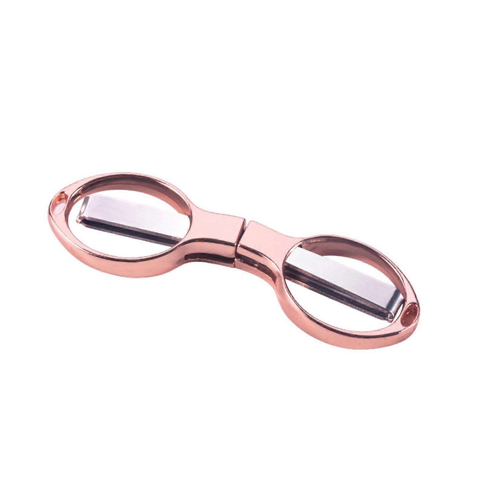 Fishing Line Cutting Tool Portable Folding Scissors Rustproof Carbon Steel Line Cutter Multifunctional Pocket Scissors Metal handle Rose go
