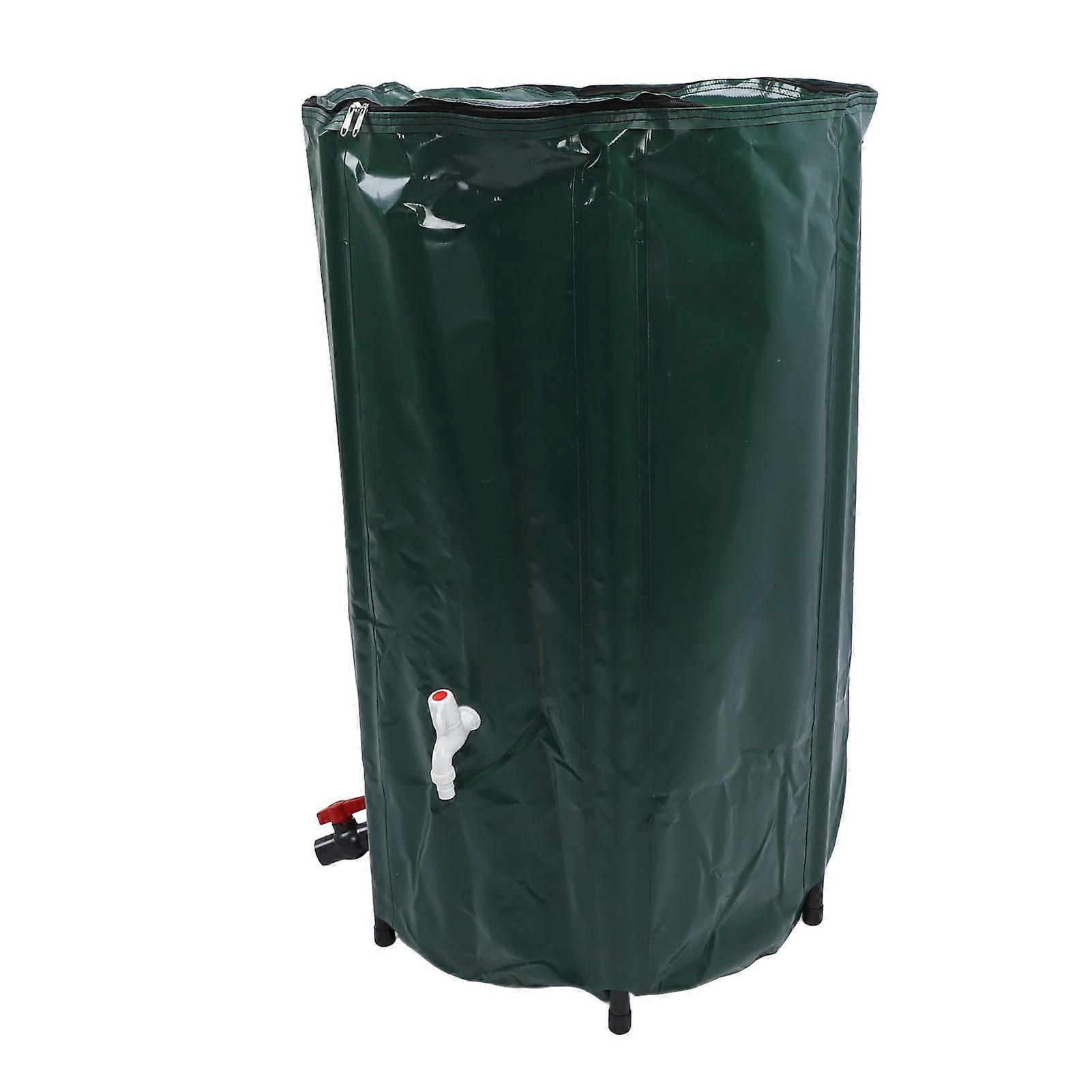 Rain Barrel Collapsible 1000L Portable Wearable Rainwater Collection Barrel with Filter Multi Valve for Garden 