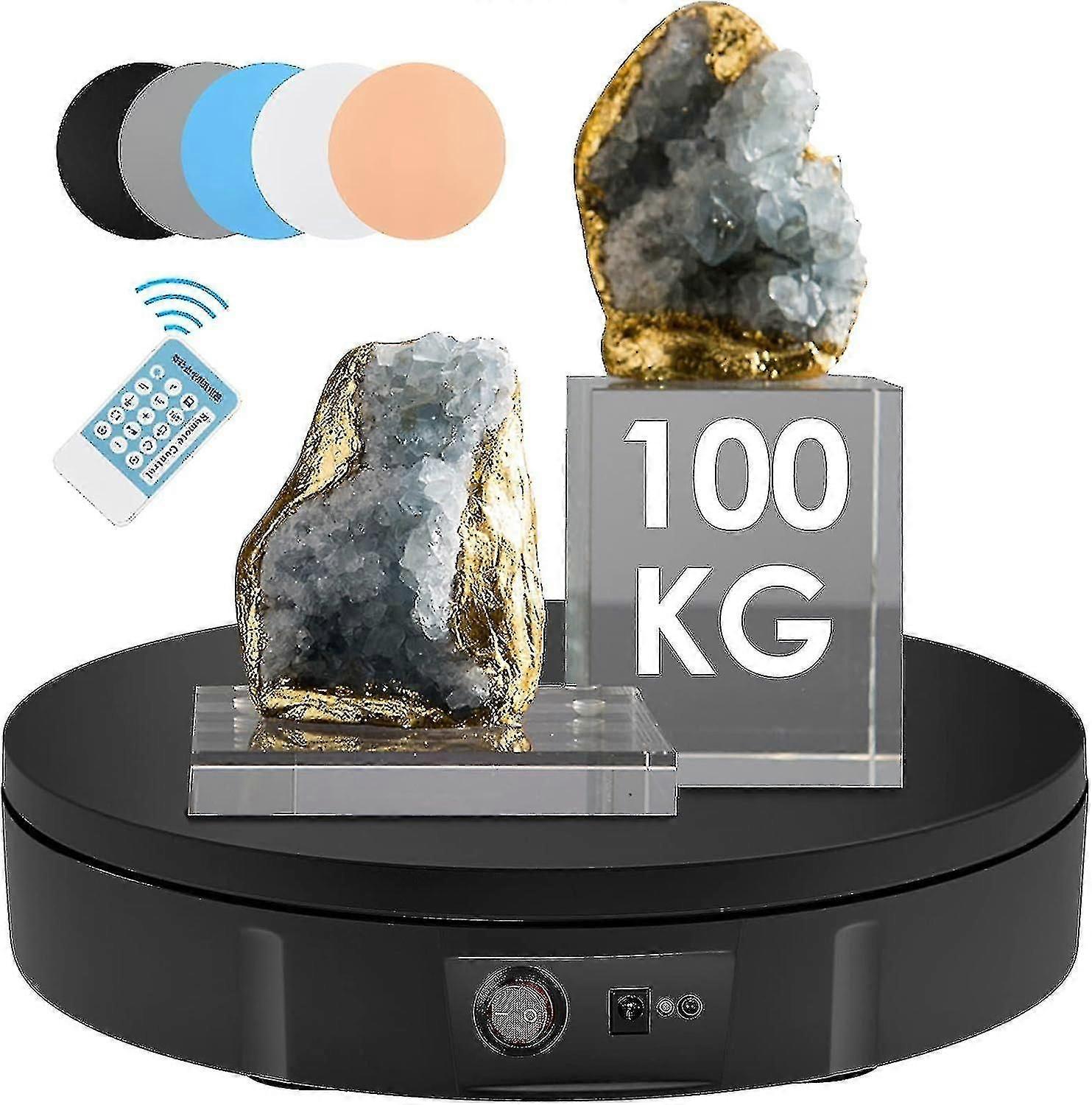 電気回転式ターンテーブル 100kg プロフェッショナル電動ターンテーブル 360 度容量ターンテーブル電動ロータリスタンド 写真撮影用、製品表示(