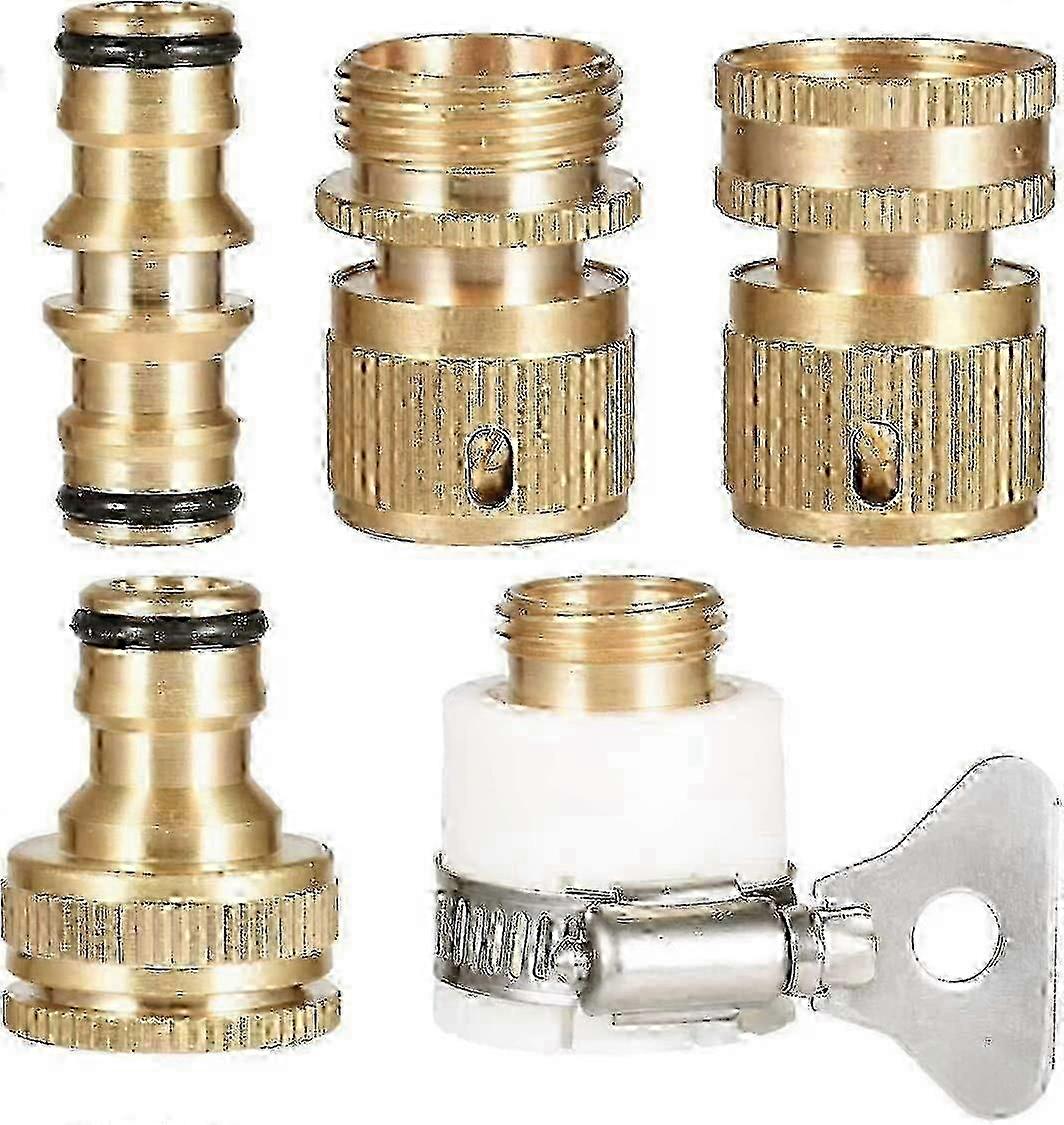 2025 3/4" to 1/2" Threaded Hose Quick Connector, Metal Faucet Adapter for Garden/Home Watering Systems_MM2