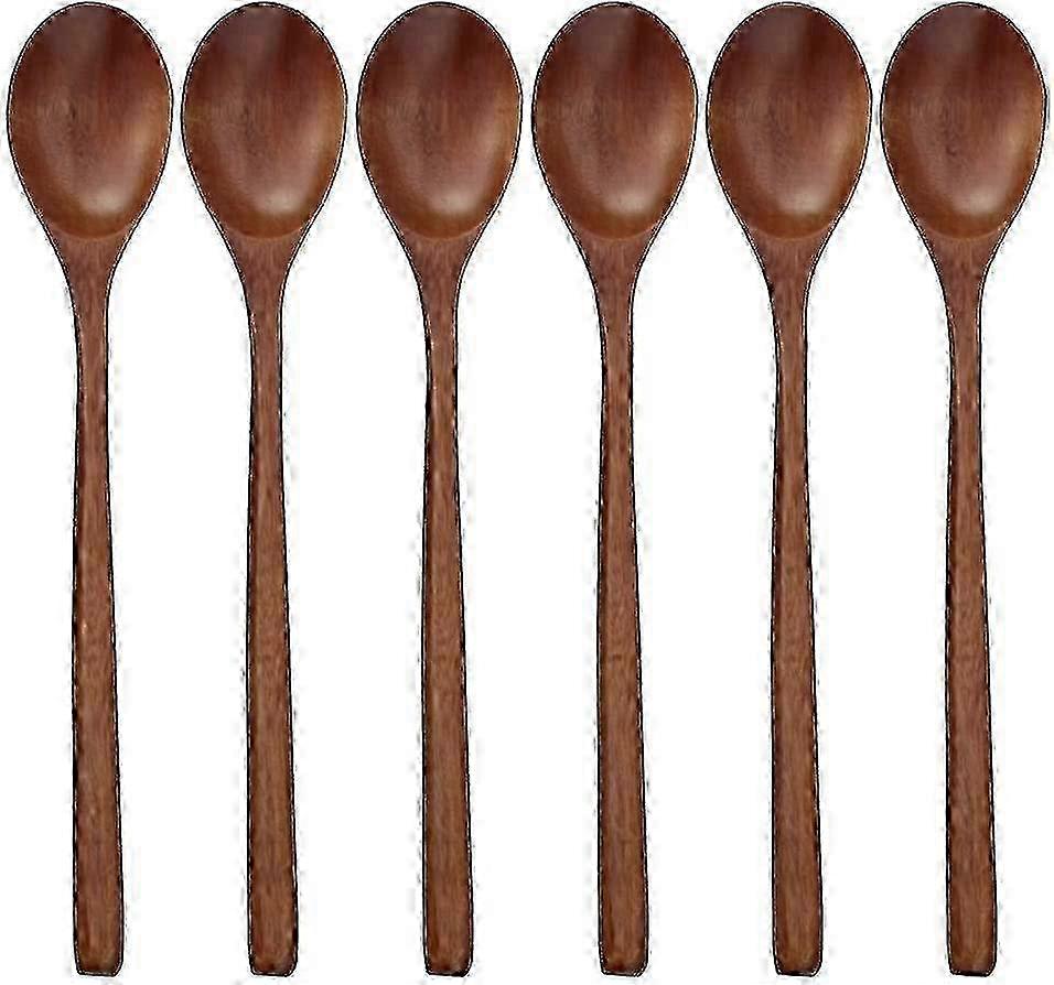 6 st träskedar för matlagning, blandning och servering