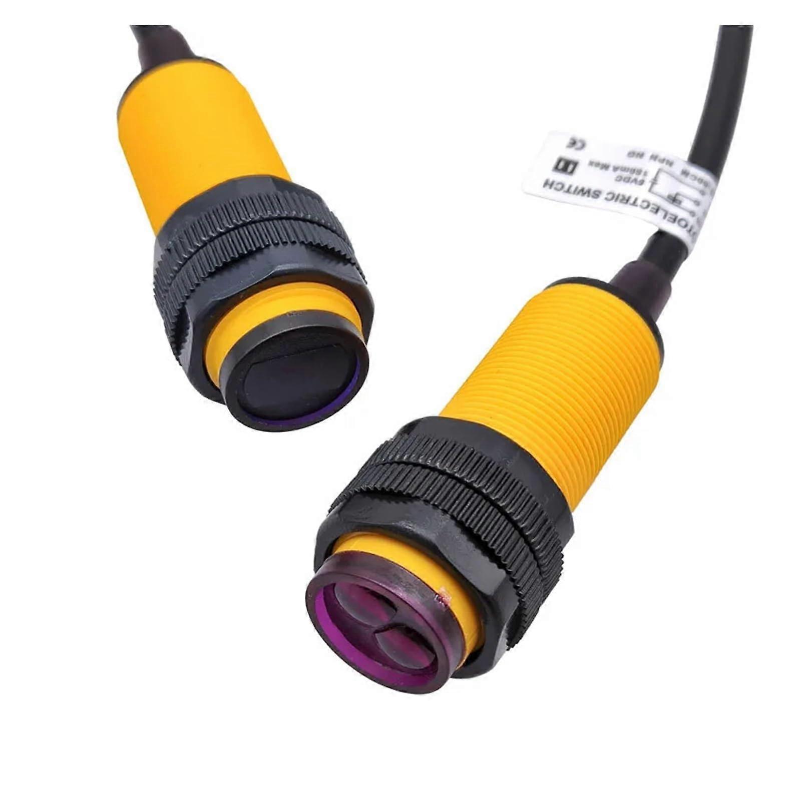 E18-D50NK Photoelectric Sensor NPN NO DC5V Infrared Obstacle Avoidance Vehicle Sensor Adjustable 3-80 cm Range 1 Piece