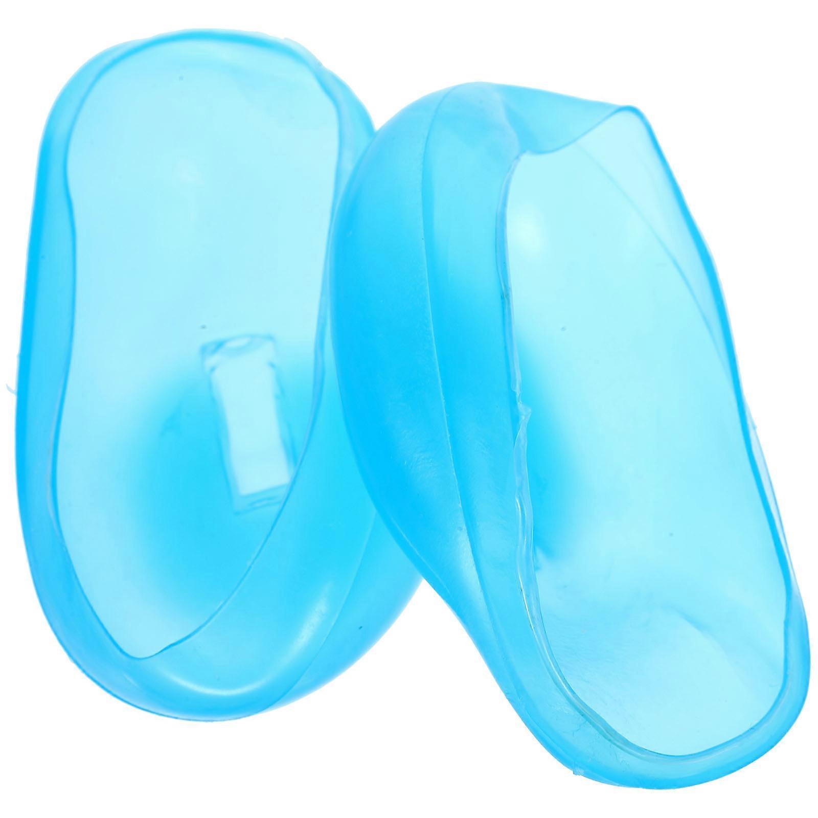 Silicone Ear Protection Covers for Hair Salon – Reusable Blue Ear Shields for Dyeing, Durable Fit for Home and Salon Use