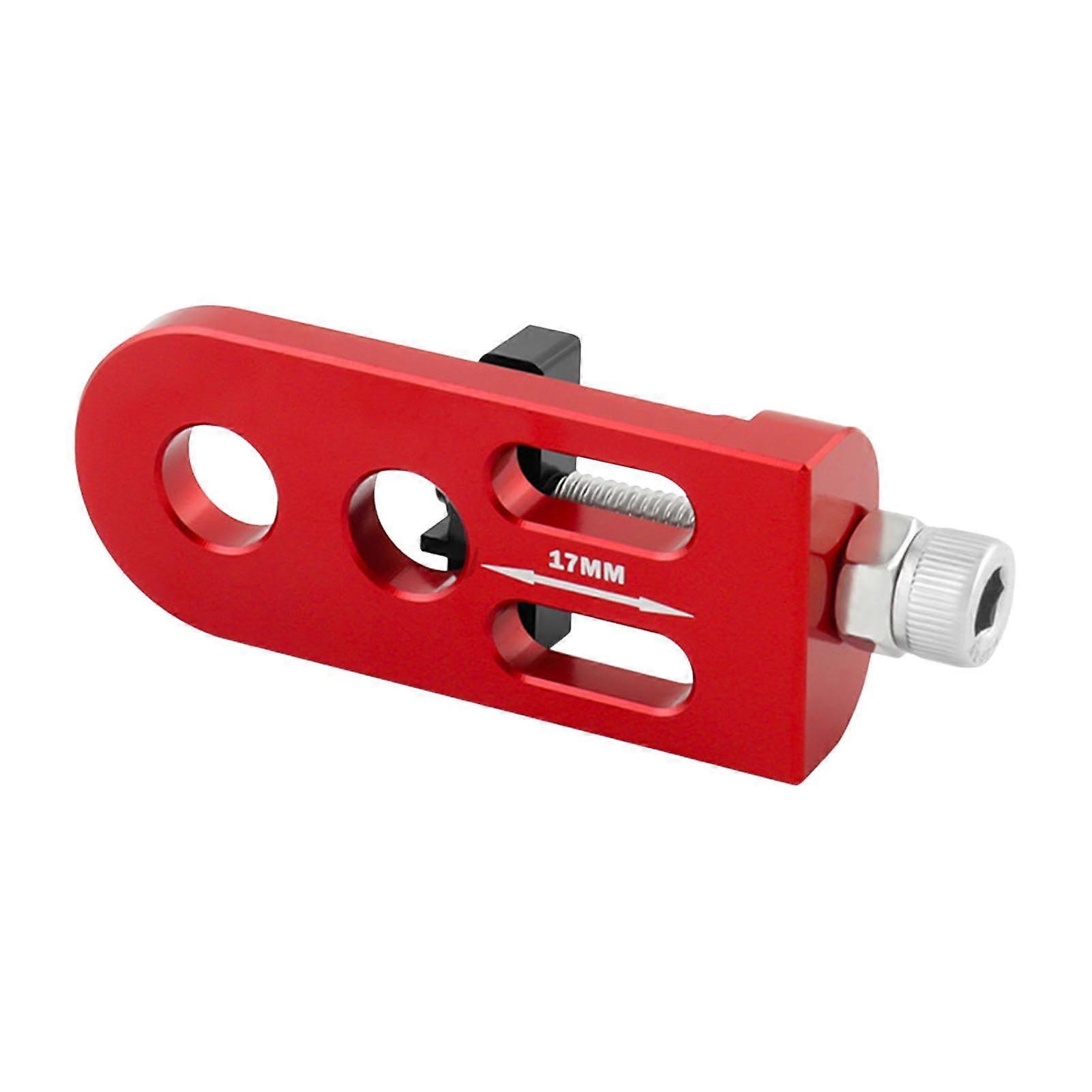Kettenspanner für Fahrräder aus Aluminiumlegierung, Kettenführung Kompatibel mit Mountainbikes und Klapprädern, Rot