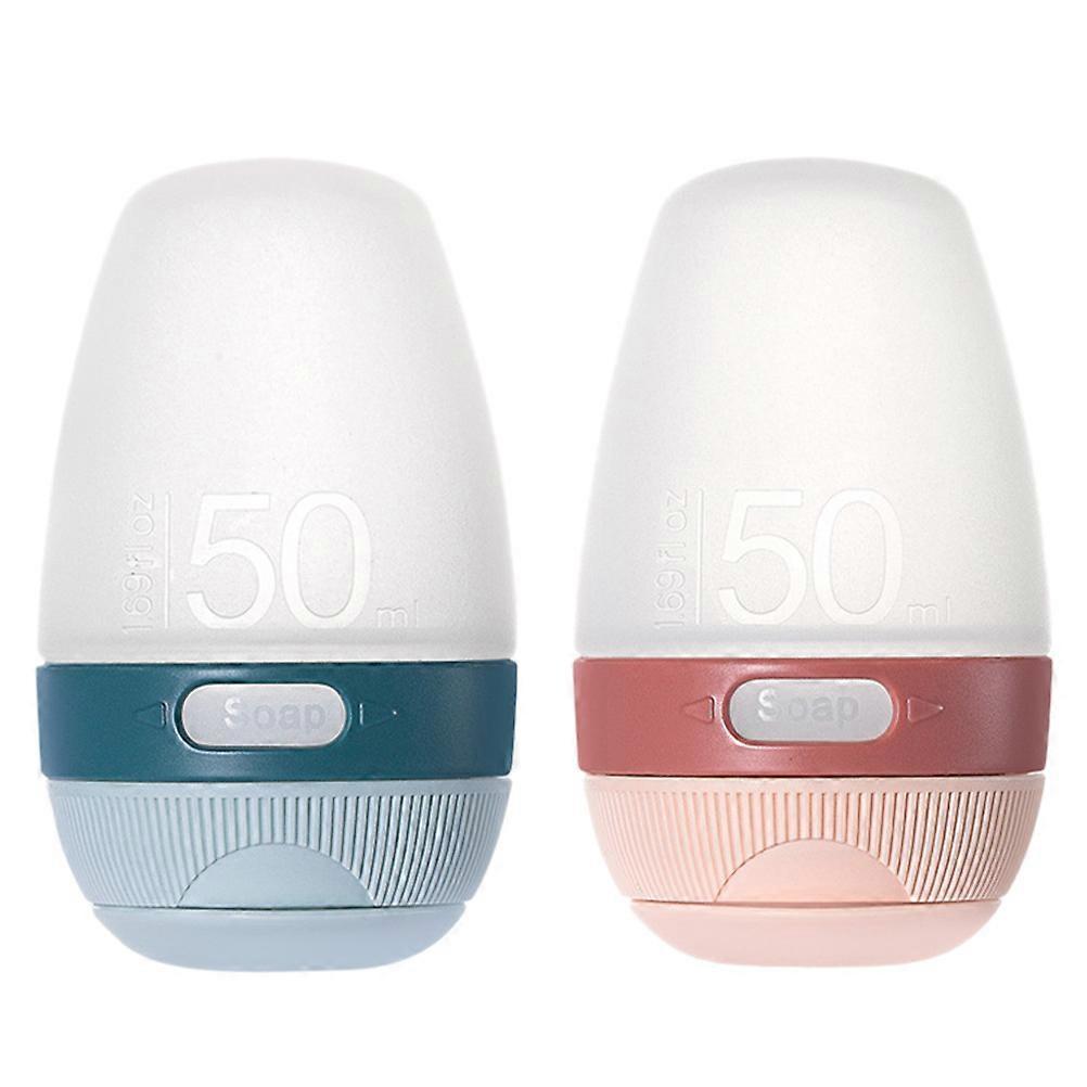 シリコントラベルボトルローション、クリーム、シャンプー用の漏れ防止ポータブルスクイーズ容器 – メイクアップとシャンプー用の軽量詰め替え可能なトイレタリーボトル