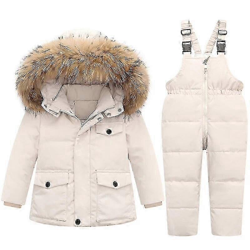 Inverno quente crianças snowsuit jaqueta e calças conjunto para meninos e meninas