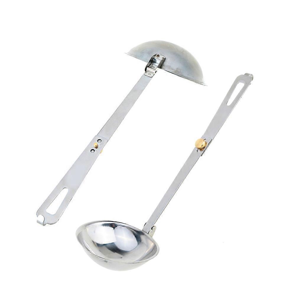 Folding Stainless Steel Soup Ladle Spoon for Outdoor Cooking, Camping, Hiking – Compact Design with Long Handle for Easy Serving